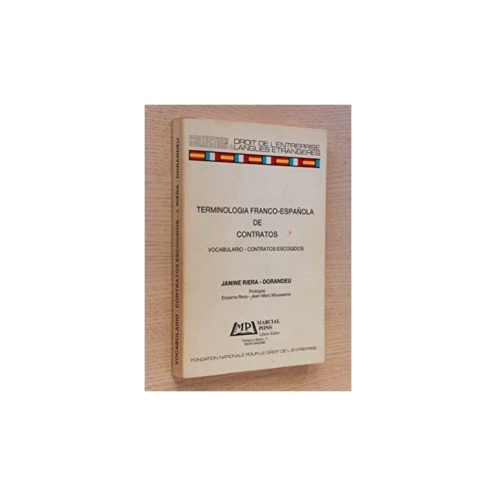 TERMINOLOGIA FRANCO-ESPAÑOLA DE CONTRATOS